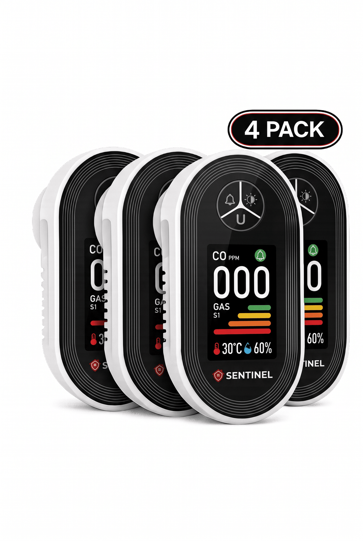 Sentinel 4-in-1 Carbon Monoxide and Gas Detector Plug-In