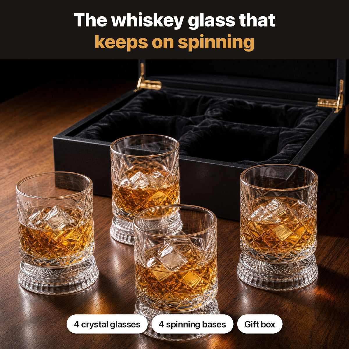 Marlo™ Spinning Whiskey Glasses