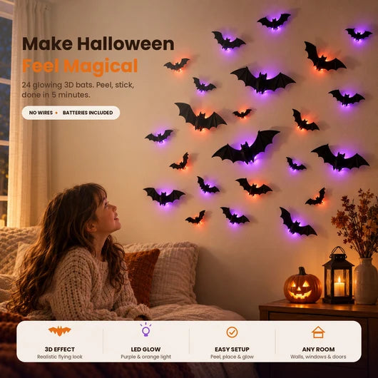 Spooky Glow 3D Bat Lights™