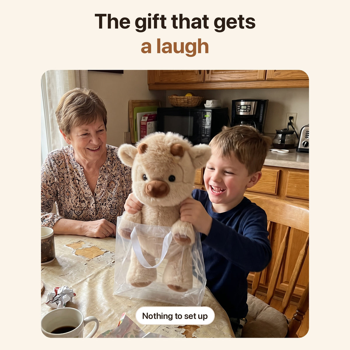 Marlo™ Running Highland Cow Plush