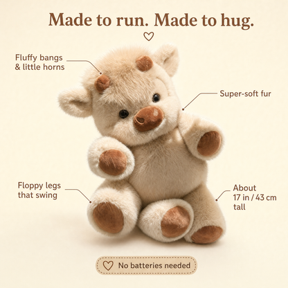 Marlo™ Running Highland Cow Plush