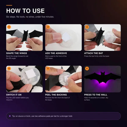 Spooky Glow 3D Bat Lights™